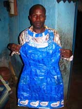 Peace Corps volunteer Jessica Duncan of Sugarloaf worked with her community in Mali to turn discarded plastic into clothing.