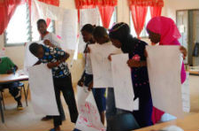 Participants of Camp GLOW in The Gambia.