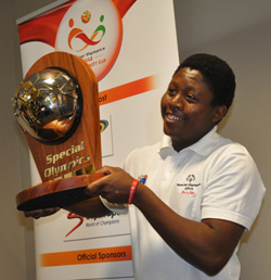 One of the Special Olympics Africa Unity Cup athletes.