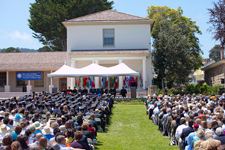 Peace Corps Director Aaron S. Williams addresses graduating students from the Monterey Institute of International Studies (MIIS), a graduate school of Middlebury College. Photo by Lindsey Klinger.