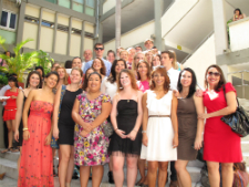 New Peace Corps Colombia volunteers after being sworn in.