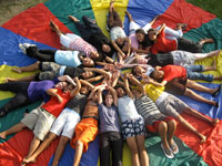 A Camp GLOW organized by Peace Corps volunteers in Tonga.