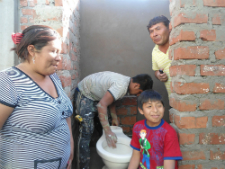 Installing the new toilet