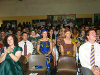  Peace Corps/Sierra Leone Volunteers during the swearing-in ceremony last week.