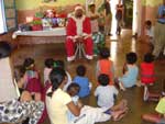photo of Santa with children