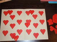 The fishing and match the heart game are part of an after school activity introduced by Lorien.