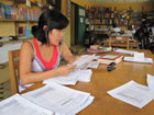 Ruthia Yi, a Peace Corps Response Volunteer in Liberia, helped several learning resource centers transition from paper-based systems to electronic databases and logs.