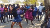 The learners at the primary school in my village prepare for a dance competition.