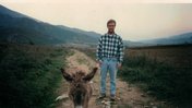 Justin Parmenter, Peace Corps Albania, with donkey