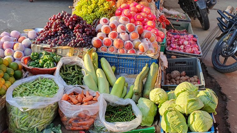 Typical fruit and vegetable stand