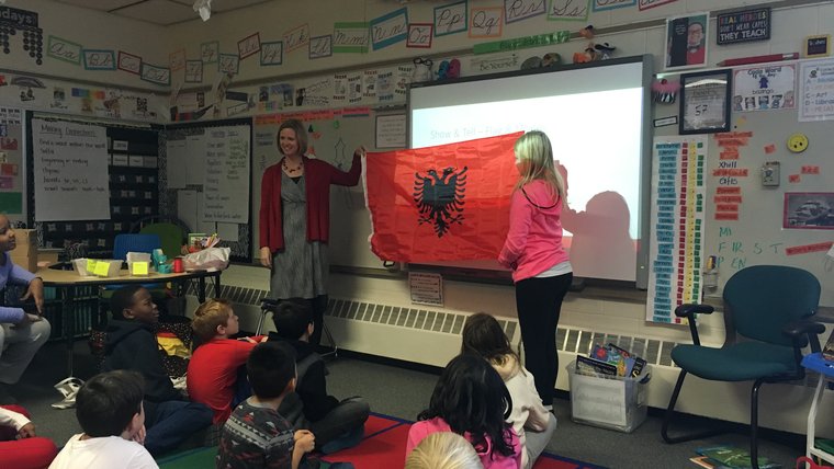 Minnesota elementary school students learn about life in Albania