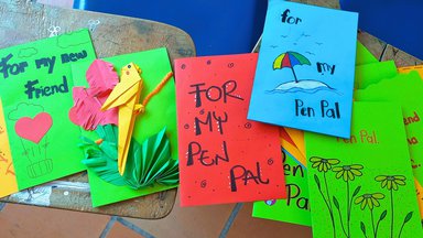 Colorful pen pal letters