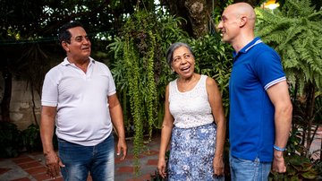 A Peace Corps Volunteer with his host family