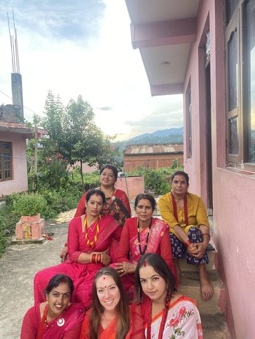 Jennifer celebrates Teej with neighbors in Nepal