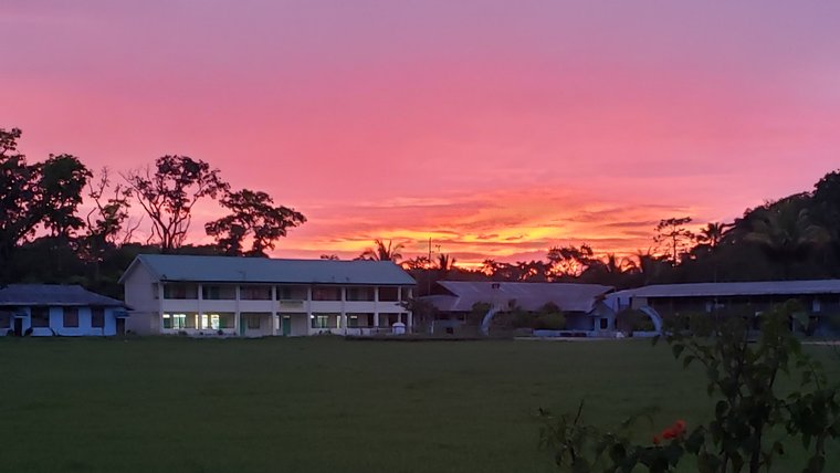 Sunset at the school campus