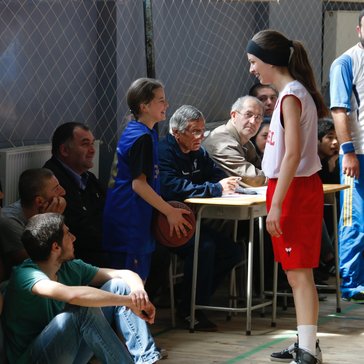 About 70 girls participated in the basketball league.