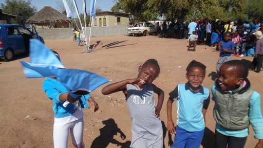 Children in my village excited to be celebrating Botswana's 50th year of independence