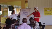 Peace Corps Volunteers facilitate a session at one of the CAT regional trainings