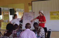 Peace Corps Volunteers facilitate a session at one of the CAT regional trainings