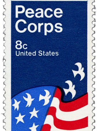 Peace Corps stamp. Image from the National Postal Museum, Smithsonian Institution.
