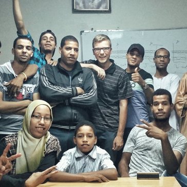 Matt with photography and videography workshop students.