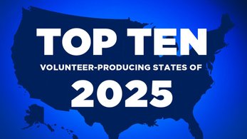 Top Volunteer-Producing States 2025
