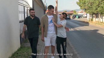 Matthew with Host brothers in Kosovo
