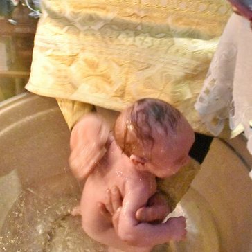 Baptism ceremony in Moldova