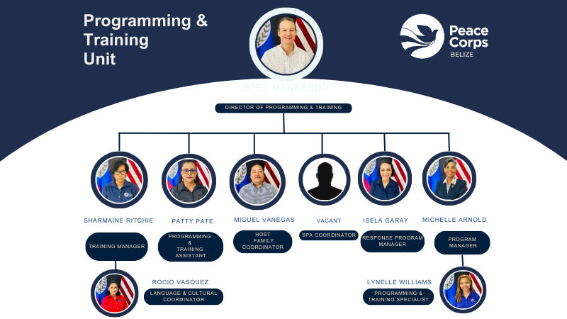Organization chart for Programming and Training Unit