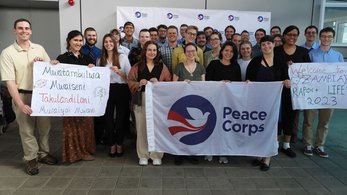 Volunteers in Zambia are sworn-in