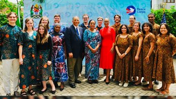 Volunteers in Tanzania are sworn in
