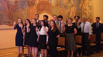 Volunteers in Armenia swear-in