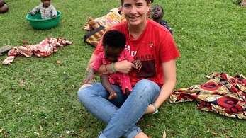 Health Volunteer in Rwanda helps parents with addiction.