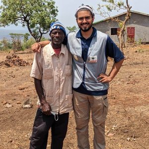 Volunteer and counterpart in Guinea