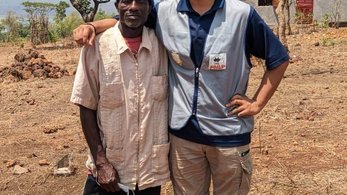 Volunteer and counterpart in Guinea