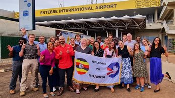 Trainees arrive in uganda