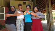 Peace Corps Volunteers and Delta Sigma Theta Sorority members in South Africa