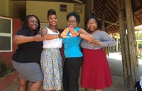 Peace Corps Volunteers and Delta Sigma Theta Sorority members in South Africa
