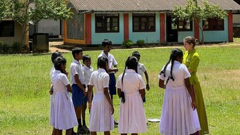 PCV in Field with Students in Sri Lanka