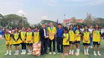 Peace Corps Volunteer Jasper Coaches his Schools Basketball Team to Three Medals