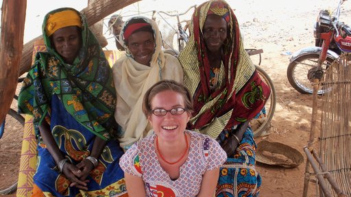 Kait with the Sesame Coop Female Leaders in Burkina Faso