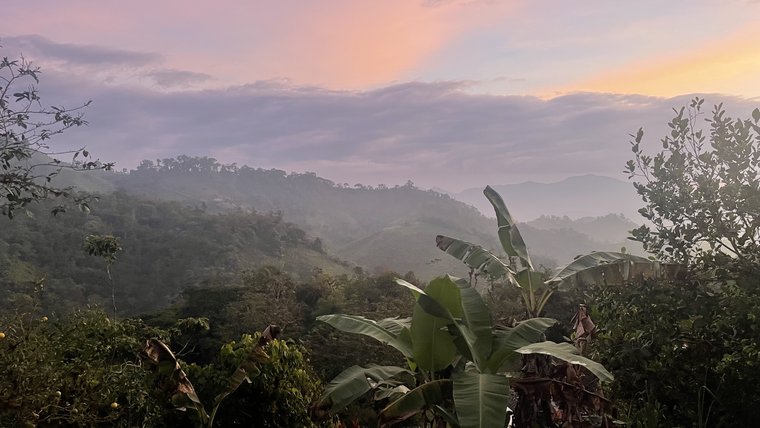 Sunset in Piñas, an ordinary but special place in Ecuador.