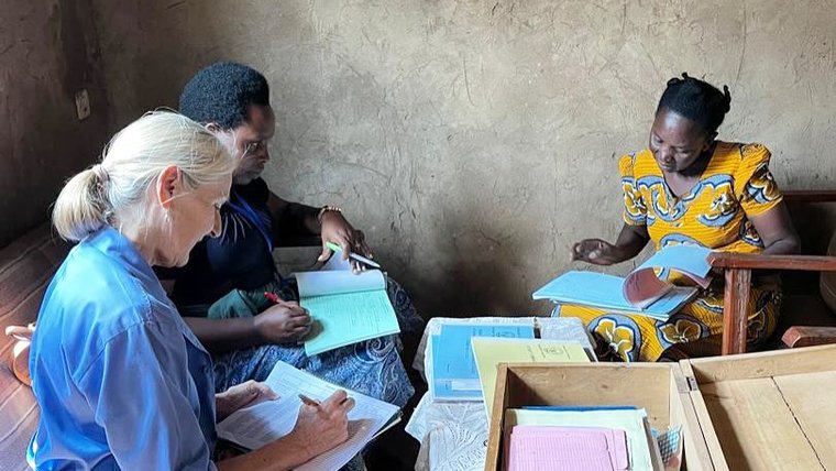 Kathy supports activities related to nutrition and hygiene at a health center in Rwanda.
