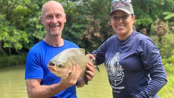 Peace Corps Response Volunteer Branden teamed up with the Aquatic Resources Authority of Panama (ARAP) to harvest some very well-fed tilapia — and learn firsthand from local producers.