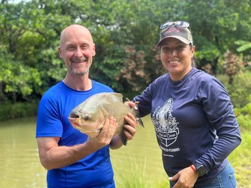 Peace Corps Response Volunteer Branden teamed up with the Aquatic Resources Authority of Panama (ARAP) to harvest some very well-fed tilapia — and learn firsthand from local producers.