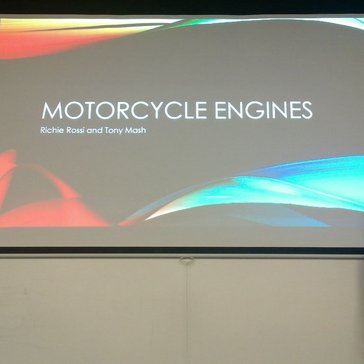 One college student chose how a motorcycle engine works.