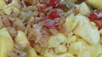 saltfish and ackee dish