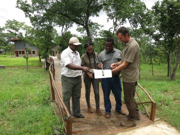 Alex and his colleauges at Nkhotakota Wildlife Park