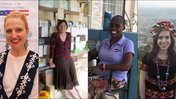 Four female Peace Corps Volunteers