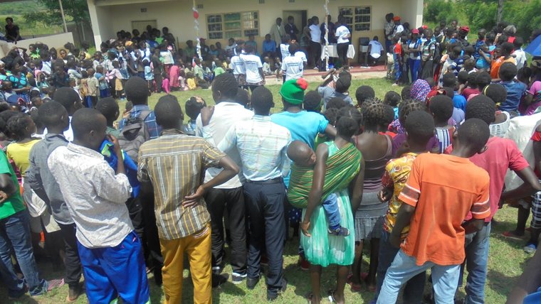 A crowd of people